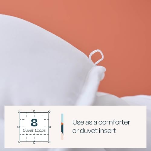 Linenspa Down Alternative Comforter, Duvet Insert, White, Oversized King - Image 5