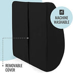 DMI Memory Foam Lumbar Pillow Support Pillow Back Support Chair Cushion with Strap for Better Posture and Easing Back Pain, Black - Image 4