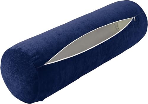 Neck Roll Pillow Case Cover Only - Cervical Pillowcovers with Zipper Cylinder Soft Bolster Pillowcases for Cylindrical Cushion(15,2pcs:30x12cm/12x5) by Unknown