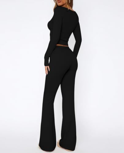 REVETRO Lounge Sets for Women Two Piece Long Sleeve Sexy Pajama Sets - Image 4