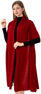 Cashmere Wrap Soft Knitted Scarf Stole for Women Airplane Travel Blanket Shawl 87x28 IN Extra Large Pashmina - Image 2