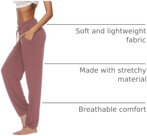 DIBAOLONG Womens Yoga Pants Wide Leg Comfy Drawstring Loose Straight Lounge Running Workout Legging - Image 4