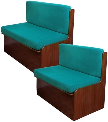 KRFOONN RV Dinette Cushion Covers Stretch Camper Cushions Cover, Green Blue by KRFOONN