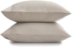 DOZ Pillowcase Set, 100% Viscose derived from Bamboo, Organically Grown, Buttery Soft, Silky, Breathable, Cooling, Oeko-TEX, High GSM, 2-Pack, Envelope Closure (King, Sand) - Image 2
