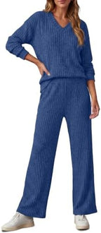 RUMIA Lounge Sets for Women Cozy Travel Matching Sweater Fall Outfits - Image 4