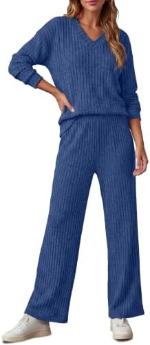 RUMIA Lounge Sets for Women Cozy Travel Matching Sweater Fall Outfits - Image 4