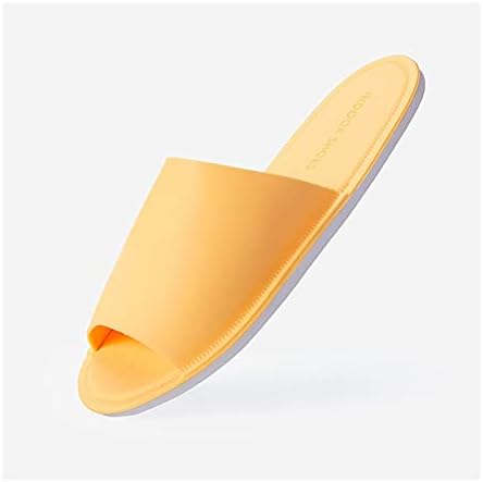 Flip Flop Ultra-thin Travel Slippers Women Ultra Soft Foldable PVC House Shoes with Non-Slip Sole Comfortable Durable for Home Bathroom Hotel Office Flip Flops ( Color : Yellow , Size : 38-39# ) by Unknown