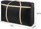 LUXUCURE Large Capacity Storage Bag Folding Luggage Organizer Bag Thickening Oxford Cloth Travel Duffel Bags,Sturdy Moving House Storage Bag (Color : Black, Size : 230L) - Image 2