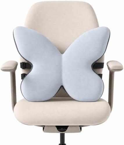 Butterfly Lumbar Support Pillow for Car and Chair, Gray by Unknown