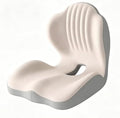 L-Shaped Ergonomic Seat Cushion with Lumbar Support for Office Chair Beige by Gueyi