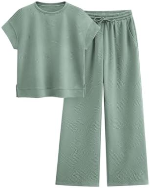 PRETTYGARDEN 2 Piece Sets For Women 2026 Summer Outfits Casual by PRETTYGARDEN