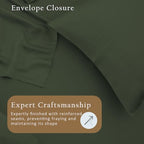 TOSMO Luxury Pillow Case Set of 2 - Cooling Viscose Derived from Bamboo, Oeko-TEX, Breathabl Silky Soft Pillow Cases with Envelope Closure (Standard, Olive) - Image 6