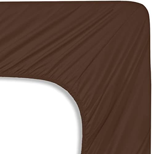 Mocassi Twin Sheet Set - Luxury Hotel 1800 Premier Bedding Sheets & Pillowcases - Ultra Soft Breathable & Cooling Bed Sheets - Deep Pocket - Wrinkle Resistant - 4 Piece Set - Twin, Brown - Image 5