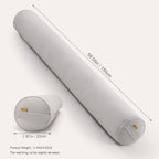 Body Pillow for Adults,Long Round Pillow,Big Cylindrical Pillow,Large Full Bolster Pillows for Side Sleepers (Silver Gray, 59"*7.87") - Image 2
