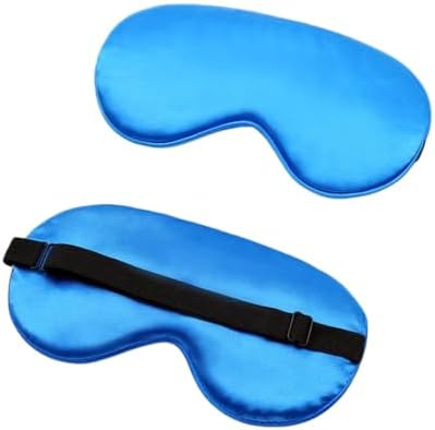 Solid Color Cotton Eye Mask for Sleeping (Blue) by Unknown