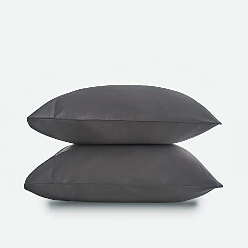 DOZ by SIJO Pillowcase Set, 100% Viscose derived from Organically Grown Bamboo, Buttery Soft, Silky, Breathable, Cooling, Oeko-TEX, High GSM, 2-Pack, Envelope Closure (King, Storm) - Image 2