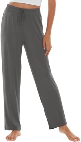 WiWi Pajama Pants for Women Viscose from Bamboo Super Soft Wide Leg Cooling Sweatpants Drawstring Bottoms Sleep Pj Pant S-XXL by WiWi