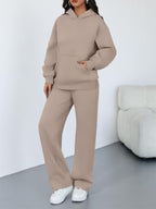 Trendy Queen Womens Oversized Hoodie Wide Leg Pants 2 Piece Lounge Set - Image 3