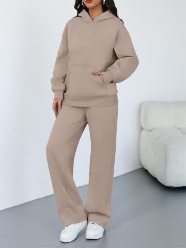 Trendy Queen Womens Oversized Hoodie Wide Leg Pants 2 Piece Lounge Set - Image 3