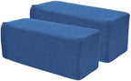 2 Pack Couch Arm Rest Pillow, 8''x8''x20'' Linen Cover, High Density Foam Armrest Cushion, Removable & Washable Elbow Support for Sofa, Bed, and Armchair (Indigo Blue) by MMuteTouch