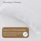 TOSMO Luxury Pillow Case Set of 2 - Cooling Viscose Derived from Bamboo, Oeko-TEX, Breathabl Silky Soft Pillow Cases with Envelope Closure (King / 20x40, Classic White) - Image 6
