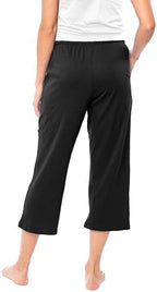 Sexy Basics Women's 100% Cotton Lounge Pants | Capri Style Pajama Sleep Bottoms | Drawstring & Pockets |Multi-Packs & Colors - Image 2