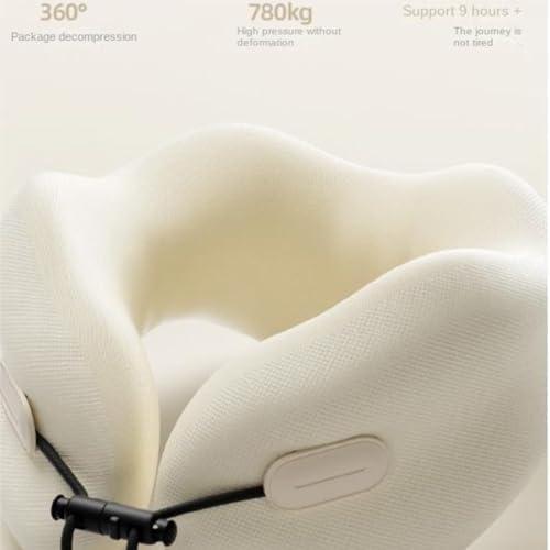 QUQUQ Travel Neck Pillow for Sleeping U-Shaped Pillow Can Be Stored As A Slow-Rebound Airplane Travel Comfortable(Green) - Image 2