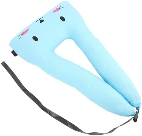 Garosa Car Travel Pillow Neck Support Cushion Soft Chin Headrest Support for Kids Adults Road Trips Blue Cotton 1 Pack Removable Washable Cute Car Shape - Image 4