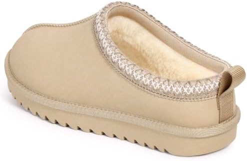 Litfun Women's Genuine Suede Fur Lined Slippers Fuzzy Winter House Shoes - Image 5