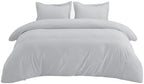Bedsure Duvet Cover King Size, 3Pcs Double Brushed Bedding Set, Silver Grey - Image 4