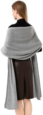 Cashmere Wrap Soft Knitted Scarf Stole for Women Airplane Travel Blanket Shawl 87x28 IN Extra Large Pashmina - Image 4