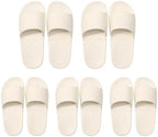 Travel Slippers for Women, Foldable, 5 Pairs, Pink and White US 5.5-8.5 by Unknown