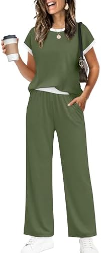 WIHOLL Two Piece Sets for Women Summer Spring Outfits Travel Cruise Resort Wear 2026 Beach Vacation Palazzo Pants Set by WIHOLL