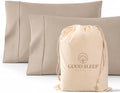 1000 TC Beige King Pillowcases Set of 2 100% Egyptian Cotton Pillow Cases by GoodSleepBedding