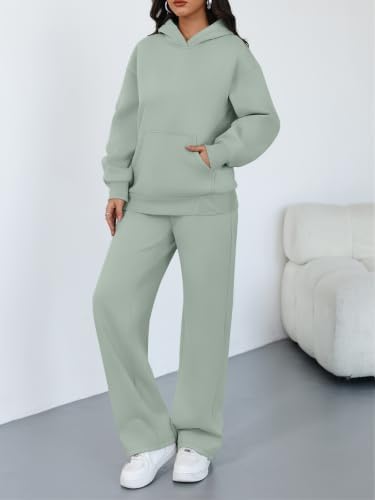 Trendy Queen Womens Oversized Hoodie Wide Leg Pants 2 Piece Lounge Set - Image 3