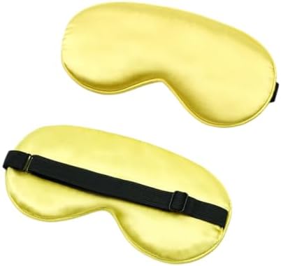 Solid Color Cotton Eye Mask for Sleeping (Golden) by Unknown