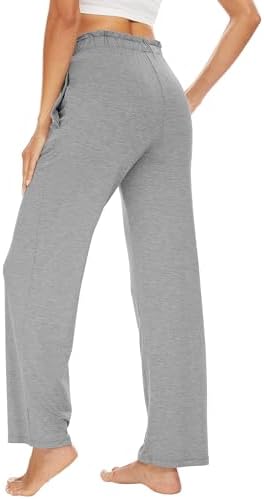 WiWi Pajama Pants for Women Viscose from Bamboo Super Soft Wide Leg Cooling Sweatpants Drawstring Bottoms Sleep Pj Pant S-XXL - Image 2