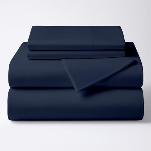 ARlinen RV Bunk Sheet Set, 34x75, 4 Piece Egyptian Cotton, Navy Blue by ARlinen