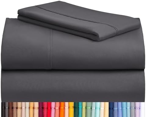 Twin Size Sheets Set, Cooling & Soft Deep Pocket Bed Sheets, 3PC by LuxClub
