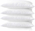 Acteb Medium Support Bed Pillows King Size Set of 4 Pack for Sleeping 20"x36", Hypoallergenic Skin Friendly Down Alternative Filling for Side Stomach Back Sleeper Machine Washable by Acteb