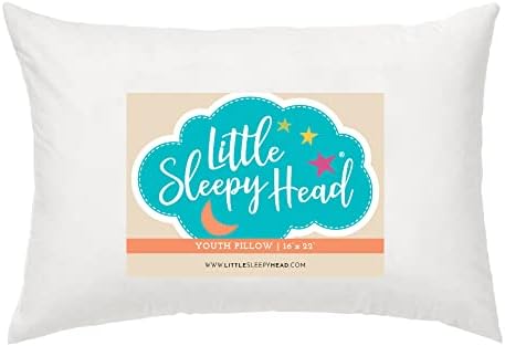Little Sleepy Head Youth Pillow 16x22 for Sleeping – Soft & Supportive Hypoallergenic Bed Pillow with Down-Like Fill – Comfortable Pillow for Bedtime, Naps & Everyday Sleep - (1 Pack) by LittleSleepyHead