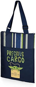 PICNIC TIME Star Wars Grogu Vista Outdoor Picnic Blanket and Tote, Foldable Beach and Camping Blanket with Carry Strap and Storage Pocket for Travel and Outdoor Fun, (Navy Blue) by PicnicTimeFamilyofBrands