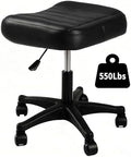 Ergonomic Adjustable Under Desk Footrest,Ottoman with Wheels by LIMKOMES
