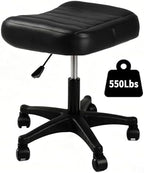 Ergonomic Adjustable Under Desk Footrest,Ottoman with Wheels by LIMKOMES