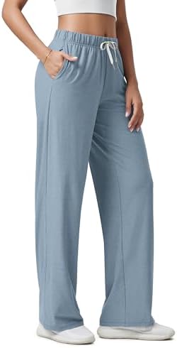 ODODOS Women's Straight Leg Pants Ultra Soft odSTRATUM Tech Relaxed Casual Pajama Lounge Pants with Pockets-27/29/31 Inseam by ODODOS