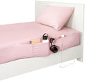 NEST and NOOKS Twin XL Cotton Fitted Sheet with Side Pockets + Pillowcase by NestandNooksBedding