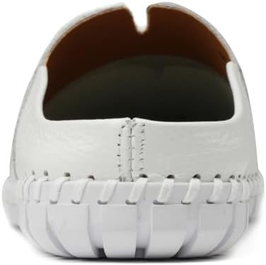 Men’s Slip-On Loafers Mules Clog Handmade Leather Slippers Hand Stitched no-Heel Casual Shoes for Men Breathable Comfortable Soft - Image 3