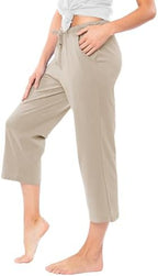 Sexy Basics Women's 100% Cotton Lounge Pants | Capri Style Pajama Sleep Bottoms | Drawstring & Pockets |Multi-Packs & Colors - Image 3