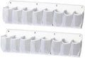 2 Pieces Shoe Storage Pocket Organizer Bedside Holder Bag Rack Hanging Non Woven Saving Easy Install Suitable for RV Bedroom, White by Fonowx