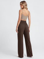 ODODOS Women's Wide Leg Palazzo Lounge Pants with Pockets Light Weight Loose Comfy Casual Pajama Pants-26/28/30"/32" Inseam - Image 4